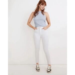 NWT Madewell Curvy High-Rise Skinny Jeans in Pure White, Size 24